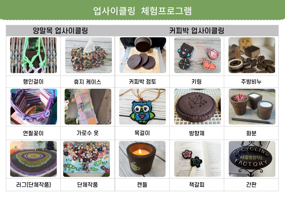 업사이클링 체험 프로그램