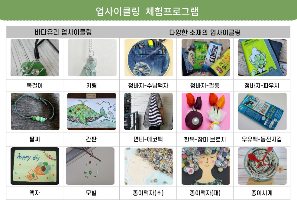 업사이클링 체험 프로그램